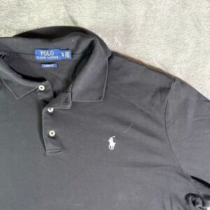 Polo Ralph Lauren Black Classic Fit Short Sleeve Polo Shirt Mens XL